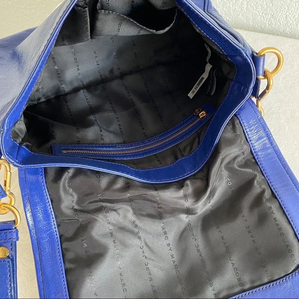 Marc By Marc Jacobs Blue Too Hot To Handle Lea Bag